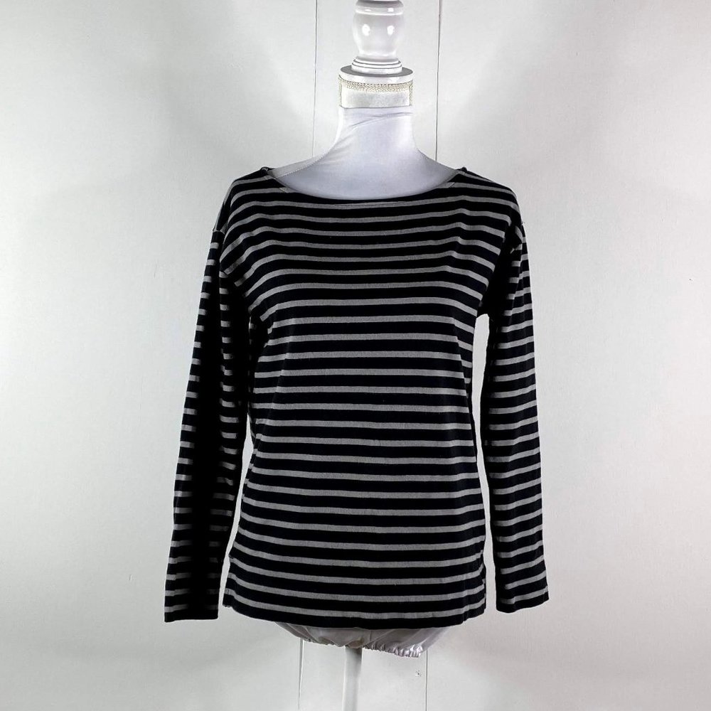 everlane women's black/gray cotton shirt SZ S